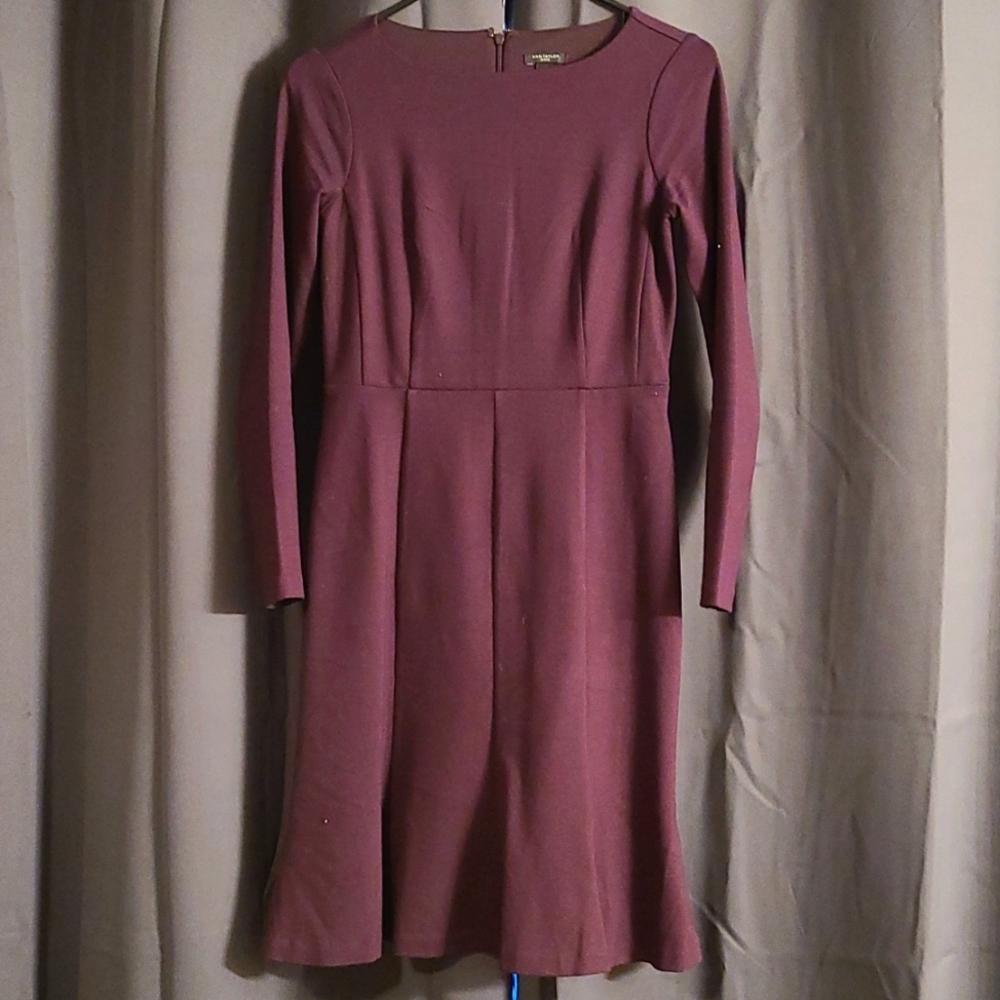 NWOT Ann Taylor Deep Violet Peplum Dress